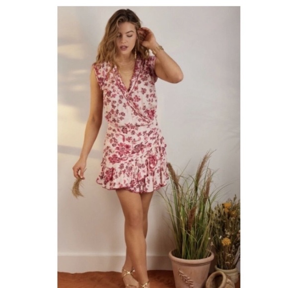 Poupette st Barth Estelle mini dress in yellow cactus - Picture 10 of 12